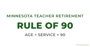 Minnesota Rule of 90 graphic showing age plus service equals 90