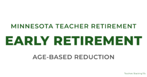 Minnesota TRA early retirement age-based reduction guide graphic